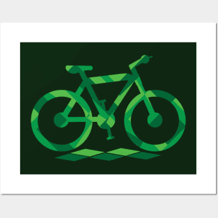 Green Bike Posters and Art